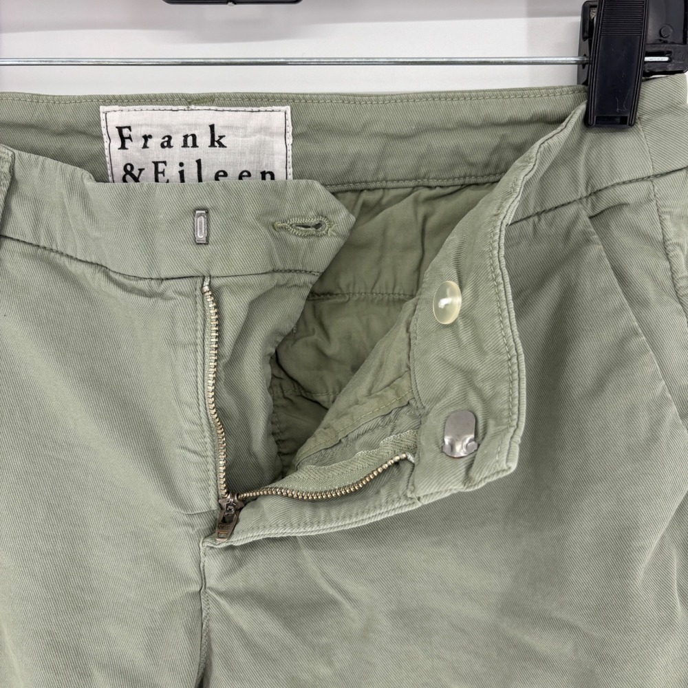 Frank & Eileen Wicklow Italian Chino Pants Sage Green Women Size 4 Crop Raw Hem - Picture 8 of 14